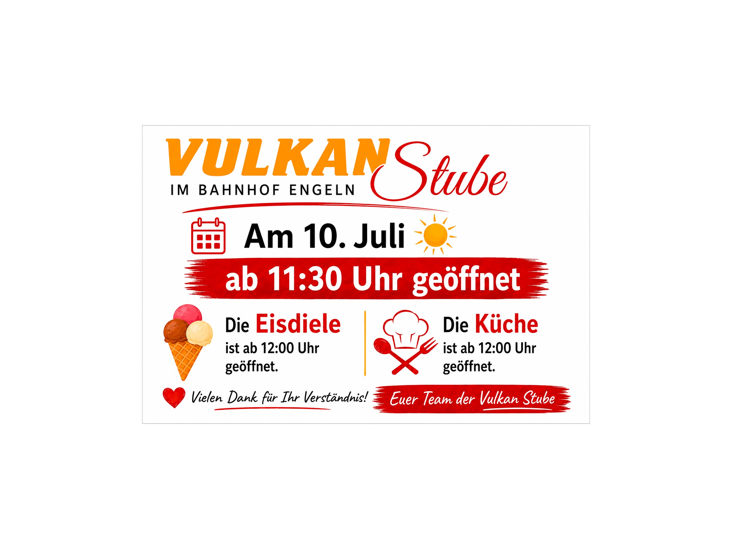 Vulkanstube im Bahnhof Engeln